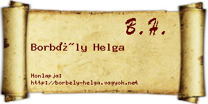 Borbély Helga névjegykártya