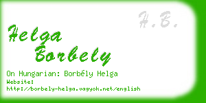 helga borbely business card